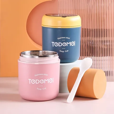 Bình ủ cháo giữ nhiệt TEDEMEI 530ml - Bình giữ ấm món ăn, canh, soup tiện lợi, an toàn và không rỉ nước