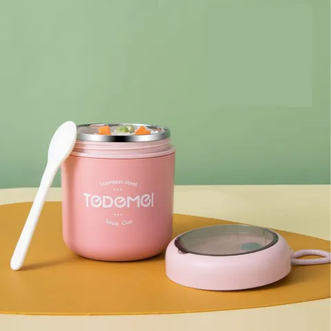 Bình ủ cháo giữ nhiệt TEDEMEI 530ml - Bình giữ ấm món ăn, canh, soup tiện lợi, an toàn và không rỉ nước