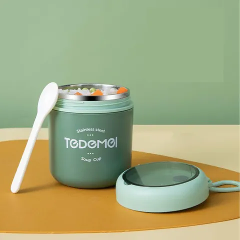 Bình ủ cháo giữ nhiệt TEDEMEI 530ml - Bình giữ ấm món ăn, canh, soup tiện lợi, an toàn và không rỉ nước