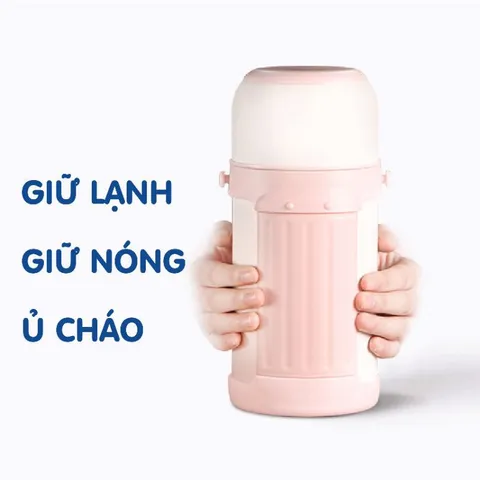 Bình ủ cháo giữ nhiệt TEDEMEI 530ml - Bình giữ ấm món ăn, canh, soup tiện lợi, an toàn và không rỉ nước