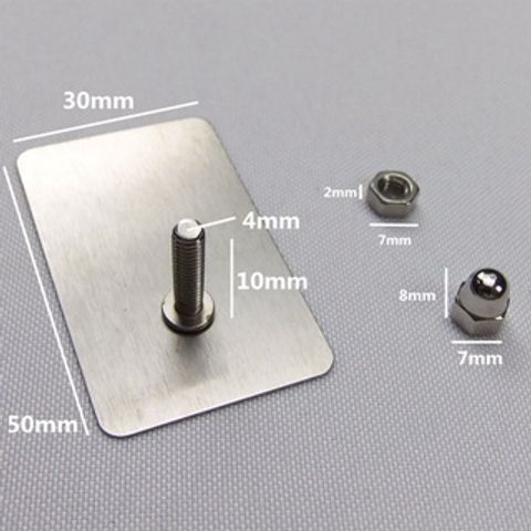 Miếng Dán Thanh Chắn Giường Inox - Phụ Kiện Quây Cũi Vải Chắc Chắn, Giúp Cố Định Thanh Chắn An Toàn Cho Bé