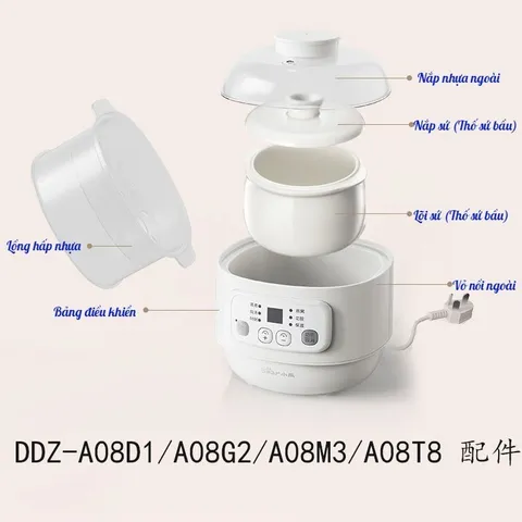 Xửng Hấp Nhựa 0.8L Dùng Cho Nồi Nấu Chậm Bear DDZ-A08 - Tiện Ích Nấu Nướng Vừa Nấu Vừa Hấp, Phụ Kiện Nhà Bếp