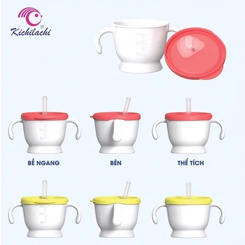 Cốc Tập Hút, Cốc Tập Uống 3 Giai Đoạn Cho Bé Từ 6 Tháng - Có Nút Bấm Hỗ Trợ