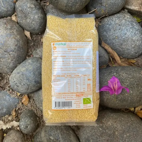 Hạt Kê Hữu Cơ Markal 500gr - Không Gluten, Giàu Đạm, Tăng Cường Tiêu Hóa, Nhập Khẩu Pháp, Chứng Nhận Hữu Cơ AB