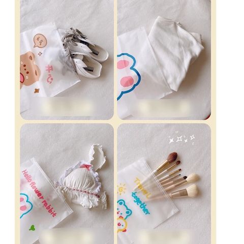 Túi Đựng Đồ Khóa Zip Lụa Nhiều Kích Thước Tiện Lợi Cho Bé Đi Học, Du Lịch - Chất Liệu Nhựa EVA Bảo Quản Quần Áo, Đồ Lót, Mỹ Phẩm