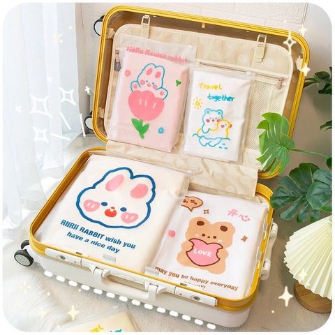 Túi Đựng Đồ Khóa Zip Lụa Nhiều Kích Thước Tiện Lợi Cho Bé Đi Học, Du Lịch - Chất Liệu Nhựa EVA Bảo Quản Quần Áo, Đồ Lót, Mỹ Phẩm