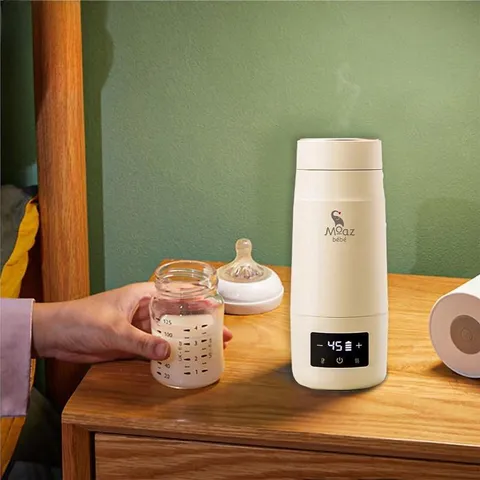 Bình Đun Di Động MOAZ BÉBÉ MB-058 - Sạc Nhanh, Đun Nóng Khỏe, Hâm Sữa cho Bé, Thiết Kế Nhỏ Gọn, Màn Hình LED, Dung Tích 300ml