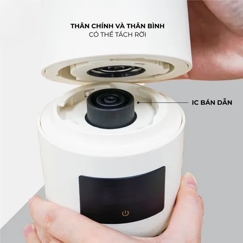 Bình Đun Di Động MOAZ BÉBÉ MB-058 - Sạc Nhanh, Đun Nóng Khỏe, Hâm Sữa cho Bé, Thiết Kế Nhỏ Gọn, Màn Hình LED, Dung Tích 300ml