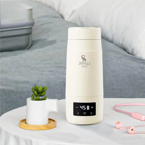 Bình Đun Di Động MOAZ BÉBÉ MB-058 - Sạc Nhanh, Đun Nóng Khỏe, Hâm Sữa cho Bé, Thiết Kế Nhỏ Gọn, Màn Hình LED, Dung Tích 300ml