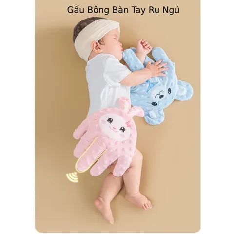 Gối Bàn Tay Vỗ Mông Cho Bé, Gối Vỗ Về Trấn An Giúp Bé Ngủ Ngon, Chống Giật Mình