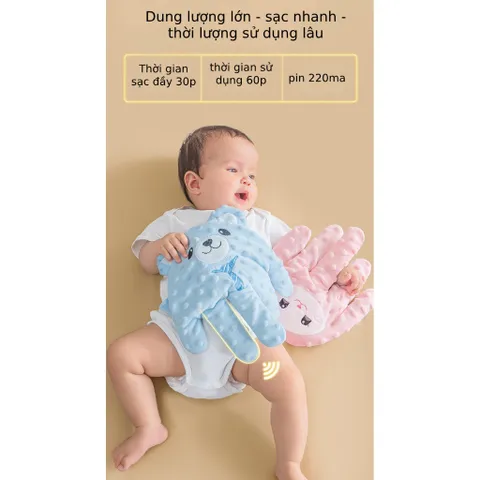 Gối Bàn Tay Vỗ Mông Cho Bé, Gối Vỗ Về Trấn An Giúp Bé Ngủ Ngon, Chống Giật Mình