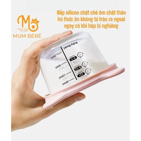 Hũ Thủy Tinh Có Nắp Đậy LockNLock/Mum Bé Bé 200-230ml, Chia Vạch MumBébé Cao Cấp, Hũ LockandLock LLG508S3