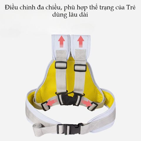 Đai An Toàn Cho Bé Đi Xe Máy 1-10 Tuổi, Thiết Kế Thoáng Khí Có Đai Vai, Duy Trì An Toàn Khi Ngồi Sau Xe Máy, Xe Đạp
