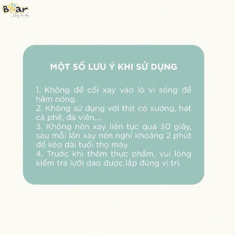 Phụ Kiện Máy Xay Sinh Tố Bear QSJ-C02K1 - Cối Thủy Tinh 0.6L, Lưỡi Dao Inox, Công Suất 200W, Thiết Kế Tháo Rời Dễ Dàng Vệ Sinh