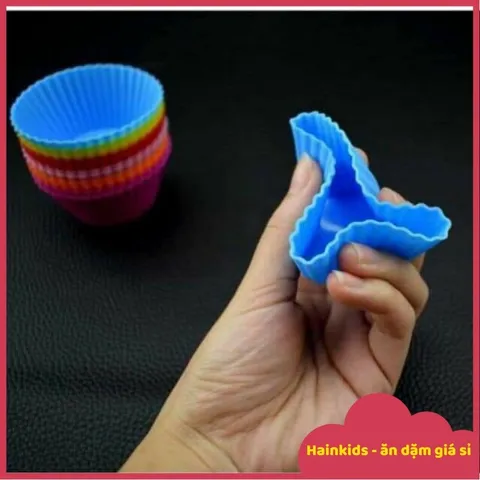 Khuôn Silicon Làm Bánh Cupcake & Muffin - Chịu Nhiệt 230°C, Dễ Dàng Vệ Sinh, An Toàn Cho Bé, Dùng Được Trong Lò Nướng & Lò Vi Sóng