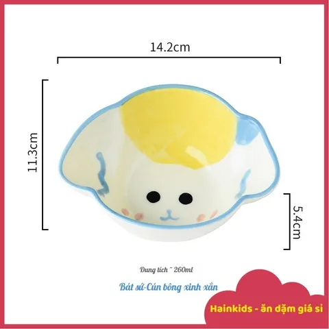Chén Sứ Họa Tiết Theo Bộ Chén ăn Dặm Cho Bé Ăn Dặm Họa Tiết Hình động Vật đáng Yêu