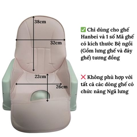 Mặt Bàn Thay Thế Cho Ghế Ăn Dặm Hanbei - Phụ Kiện Chất Lượng, Có Khóa 2 Bên, Tiện Lợi Cho Bé Yêu