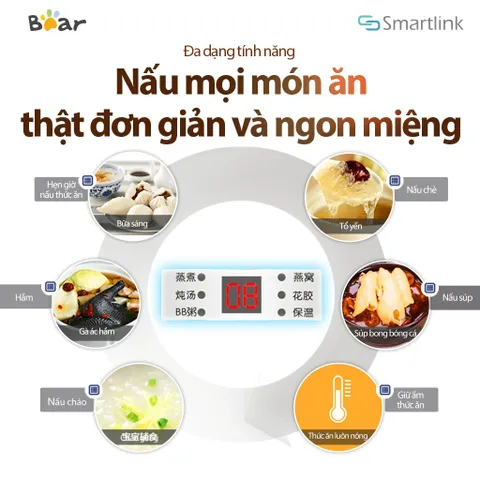Phụ Kiện Nắp Nhựa Nồi Nấu Chậm Bear 0.8L DDZ-A08D1/DDZ-A08G2 - Bear 0,8L A08T8, A08D1, A08Q6, A08M3, A08G2
