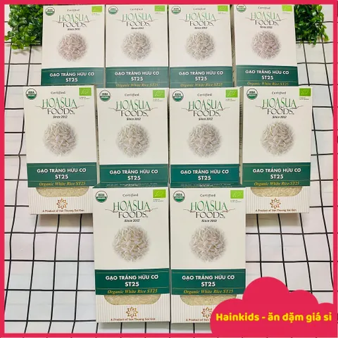 🌾🌾Gạo Trắng Hữu Cơ Hoa Sữa - 1Kg/Hộp - Tốt Cho Bé Ăn Dặm, Gạo St25, Japonica Organic Giàu Dinh Dưỡng- [ Date T2/2026 ]