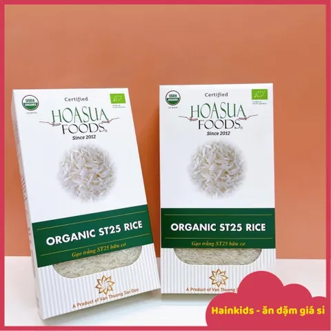 🌾🌾Gạo Trắng Hữu Cơ Hoa Sữa - 1Kg/Hộp - Tốt Cho Bé Ăn Dặm, Gạo St25, Japonica Organic Giàu Dinh Dưỡng- [ Date T2/2026 ]