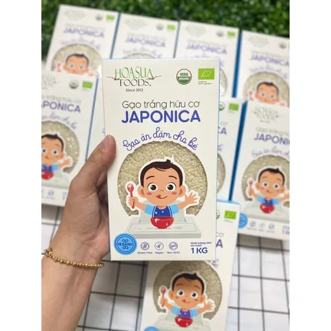 🌾🌾Gạo Trắng Hữu Cơ Hoa Sữa - 1Kg/Hộp - Tốt Cho Bé Ăn Dặm, Gạo St25, Japonica Organic Giàu Dinh Dưỡng- [ Date T2/2026 ]