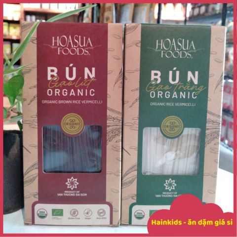 [ Date 12/2025] - Bún Gạo/Phở Hữu Cơ Hoa Sữa - Bún Gạo Trắng Organic 250gr/hộp, Phở ăn Liền Organic 60grx6 Gói Nhỏ