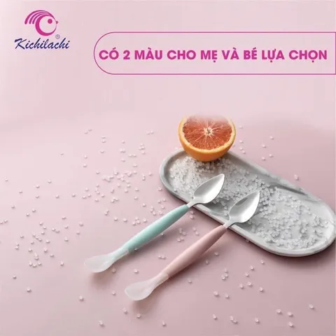 Thìa Nạo Hoa Quả 2 Đầu Cho Bé Tập Ăn Dặm, Kèm Hộp Đựng Vệ Sinh, Tiện Lợi và An Toàn Cho Bữa Phụ - Cocobear