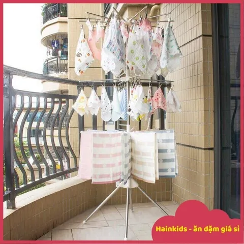 Cây Phơi Đồ Cho Bé Umoo UM-09116, Sào Phơi đồ Inox Gấp Gọn Cho Bé, Cây Phơi đồ Sơ Sinh, Khăn Sữa, áo Quần