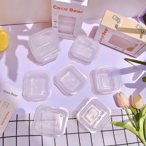 Bộ Hộp Trữ Đông COCO BEAR  - Đồ Ăn Dặm Cho Bé, Chịu Nhiệt 50ml và 100ml - Tiện Lợi và Dinh Dưỡng