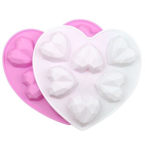 Khuôn Socola Valentine Silicone - Khuôn Làm Kẹo Socola DIY Trái Tim Kim Cương, Quà Tặng Yêu Thương Tình Nhân