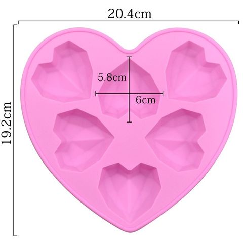 Khuôn Socola Valentine Silicone - Khuôn Làm Kẹo Socola DIY Trái Tim Kim Cương, Quà Tặng Yêu Thương Tình Nhân