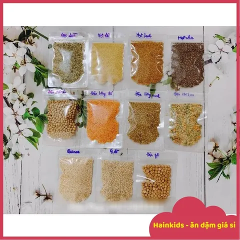 Bột Hạt Hữu Cơ Chế Biến Món Ăn Dặm - Mì, Bắp, Kê, Đậu Gà, Quinoa, Đậu Hà Lan, Yến Mạch - An Toàn Cho Bé