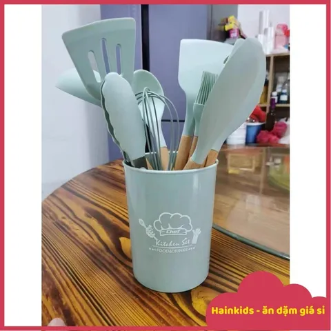 Bộ Dụng Cụ Làm Bếp Silicon 11 Món Đa Năng, Chống Dính Dễ Dàng Vệ Sinh - Làm Bánh, Chế Biến Món Ăn An Toàn và Tiện Lợi