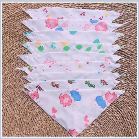 Yếm Tam Giác Dễ Thương Cho Bé - Khăn Yếm Xô 2 Lớp Có Cúc Bấm, Mềm Mại, Thấm Mồ Hôi, An Toàn Chobe, Hàng Carter