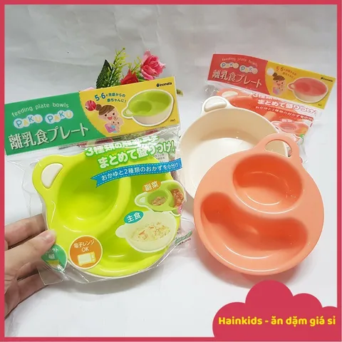Bát ăn chia khay Paku cho bé - Đồ dùng ăn dặm Nhật Bản, chất liệu cao cấp, an toàn, tiện lợi phân chia khẩu phần ăn cho trẻ.