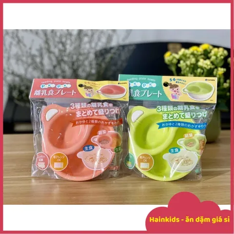Bát ăn chia khay Paku cho bé - Đồ dùng ăn dặm Nhật Bản, chất liệu cao cấp, an toàn, tiện lợi phân chia khẩu phần ăn cho trẻ.