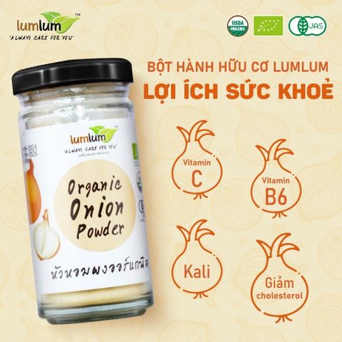 Bột gia vị hữu cơ - bột hành Lum Lum, Bột Gia Vị Hữu Cơ LumLum Phù Hợp Chế Biến Món ăn Dặm, ăn Healthy Tốt Cho Sức Khỏe