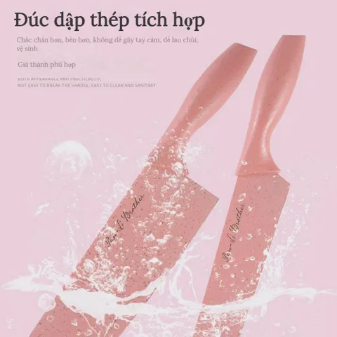 Bộ Dao Nhà Bếp Lúa Mạch, Bộ Dao 3 Chi Tiết đa Năng, Dễ Sử Dụng, Tay Cầm Chăc, Bộ Dao Làm Bếp Cho Gia đình