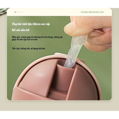 Ống Hút Silicon Chống Sặc Dành Cho Trẻ Em - Phụ Kiện Thay Thế An Toàn, Mềm Mại, Tiện Lợi Cho Bình Nước Nhỏ