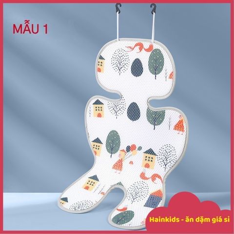 Đệm Lót Xe Đẩy và Ghế Ăn Dặm Thoáng Khí - Êm Ái, Dễ Vệ Sinh, Phù Hợp Mọi Loại Xe Đẩy Cho Bé - Lót Điều Hòa Mùa Hè