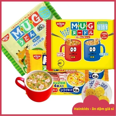 Mỳ Mug Nissin Hình Gấu Nhật Bản Cho Bé - Gói 94g, Có Gói Lẻ, Mì ăn Liền Cho Bé MUG Nhật Chính Hãng, Hương Vị Thơm Ngon