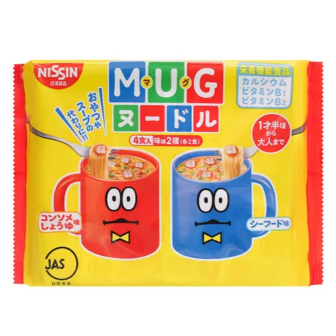 Mỳ Mug Nissin Hình Gấu Nhật Bản Cho Bé - Gói 94g, Có Gói Lẻ, Mì ăn Liền Cho Bé MUG Nhật Chính Hãng, Hương Vị Thơm Ngon