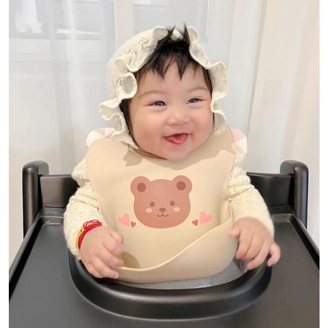 Yếm Ăn Dặm BABYBOO Silicon 4D Hàn Quốc - Yếm Có Máng Hứng, Siêu Mềm, An Toàn Cho Bé, Thiết Kế Độc Đáo, Dễ Vệ Sinh
