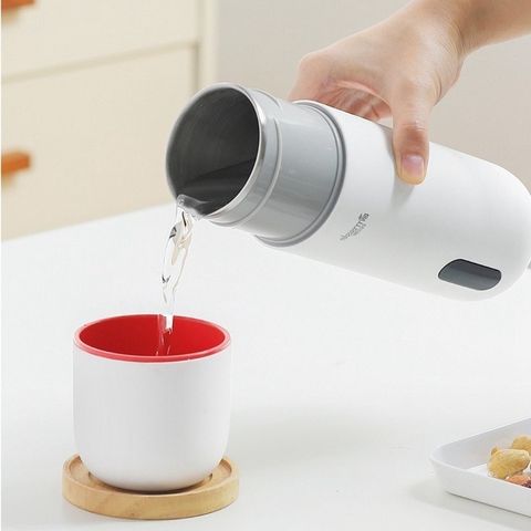 Bình Đun Nước Di Động MoazBéBé MB-058 & Deerma DR035S - Giữ Nhiệt Pha Sữa, Trà, Đun Nước Nhanh 350ml, Công Nghệ Cảm Ứng