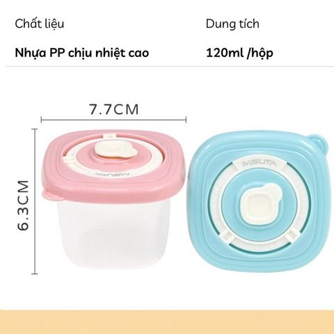 Hộp Trữ Đông BeChoice 120ml Cho Bé - An Toàn, Van Thoát Khí, Nút Ghi Ngày Tháng - Hoàn Hảo Để Trữ Đồ Ăn Dặm Và Làm Bánh