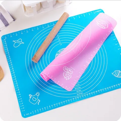 Thảm Silicon Nhào Bột, Tấm Lót Cán Bột Chống Dính Chuyên Dụng Tiện Lợi - Có Thang Đo Tiện Dụng