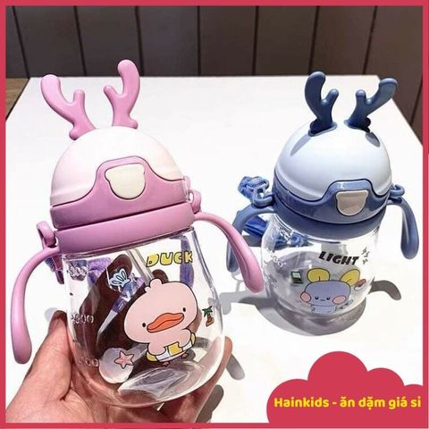 Bình Nước Hươu Cho Bé - Bình Tập Hút Có Van Chống Sặc, Dung Tích 300ml, Chống Rò Rỉ, Dễ Dàng Sử Dụng, An Toàn Cho Trẻ Nhỏ