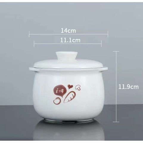 Bộ Thố Nắp Bear 0.8L - Nắp Sứ Thố Sứ Dùng Cho Nồi Nấu Chậm Cách Thủy Bear NNC08 - Đồ Gia Dụng Nhà Bếp Chất Lượng