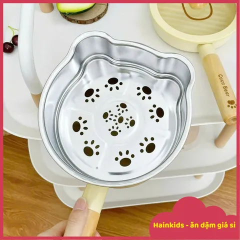 Xửng Hấp Inox Hình Gấu Dùng Cho Nồi Gấu Cocobear, Xửng Inox Gấu đường Kính 16cm