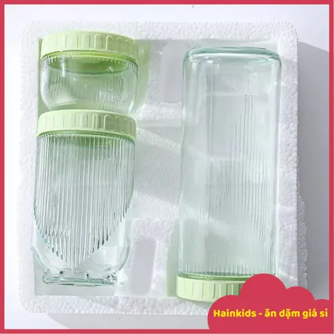 Hũ Thủy Tinh Chứa Thực Phẩm, Ngũ Cốc, Thiết Kế Tiện Lợi, Chống ẩm Có Thể Xếp Chồng Lên Nhau, Chất Liệu An Toàn